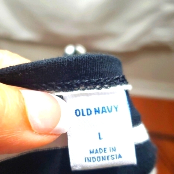 Old Navy Striped 3/4 Sleeve T-Shirt Dress Size Large - Picture 6 of 11